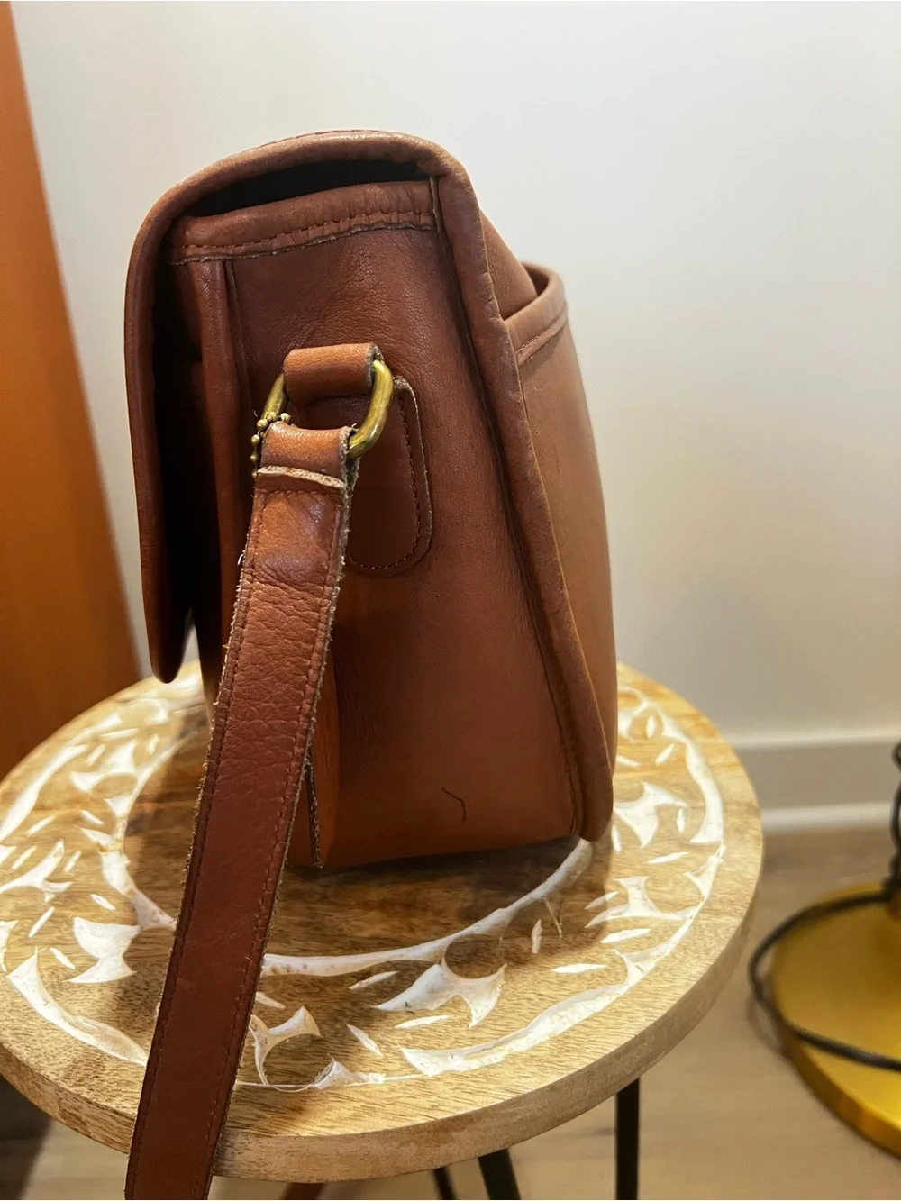 Vintage Coach City Bag Classic Brown Leather Crossbody Bag # 9790 - Picture 3 of 14